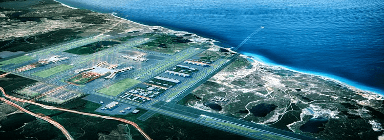 Foto: Nordic-Office of Architecture/Haptic Architecs. Protecto de nuevo aeropuerto de Estabul.