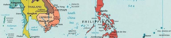 Las islas Paracelso y las islas Spratly son motivo de una disputa territorial entre las zonas costeras de China, Taiwán, Filipinas, Malasia, Brunéi, Indonesia y Vietnam.