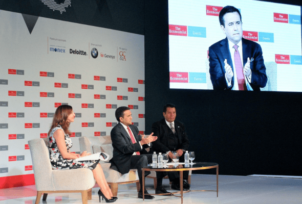 Foto: SE. Guajardo en el foro organizado por The Economist este jueves en la Ciudad de México.