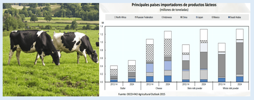 Gráfico: Canilec. México seguirá siendo un importador relevante de leche en polvo a nivel global.