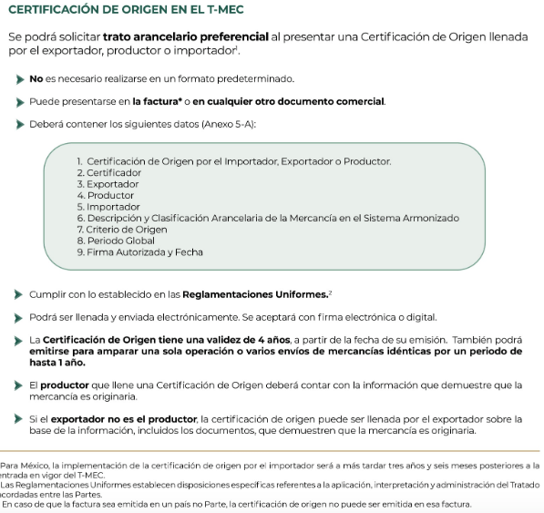 certificación de origen