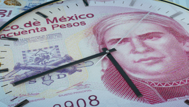 El peso mexicano cerró la semana con una depreciación de 0.53% o 10.4 centavos, cotizando alrededor de 19.97 pesos por dólar. The Mexican peso closed the week with a depreciation of 0.53% or 10.4 cents, trading around 19.97 pesos per dollar.