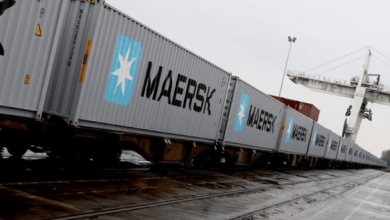 Maersk's shipment of 40 40 'containers arrived in Felixstowe, UK, on ​​March 2, after leaving Yokohama, Japan, in January and having crossed Russia both by land and by sea.