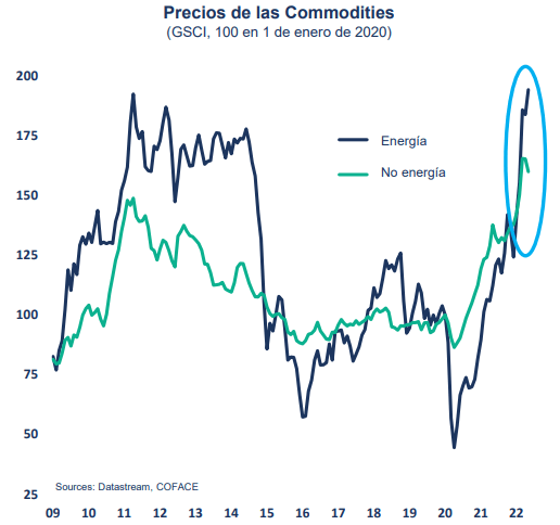 The prices of (non-energy) raw materials have stabilized somewhat, said Coface, a credit insurance company of French origin.