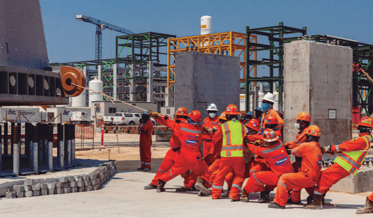 El 1 de julio de 2022 se inauguró la culminación de la Fase I constructiva de la Refinería Olmeca. On July 1, 2022, the completion of Phase I construction of the Olmeca Refinery was inaugurated.